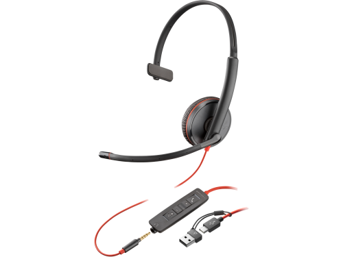 Poly Blackwire C3215 USB-A/C + jack 3,5mm