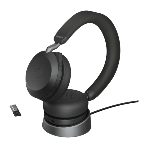 Jabra Evolve2 75 Stereo USB-A Black + ładowarka biurkowa